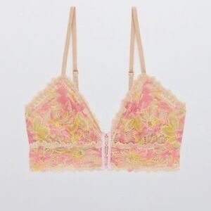 Aerie Sun-kissed Floral Lace Bralette XL NWOT